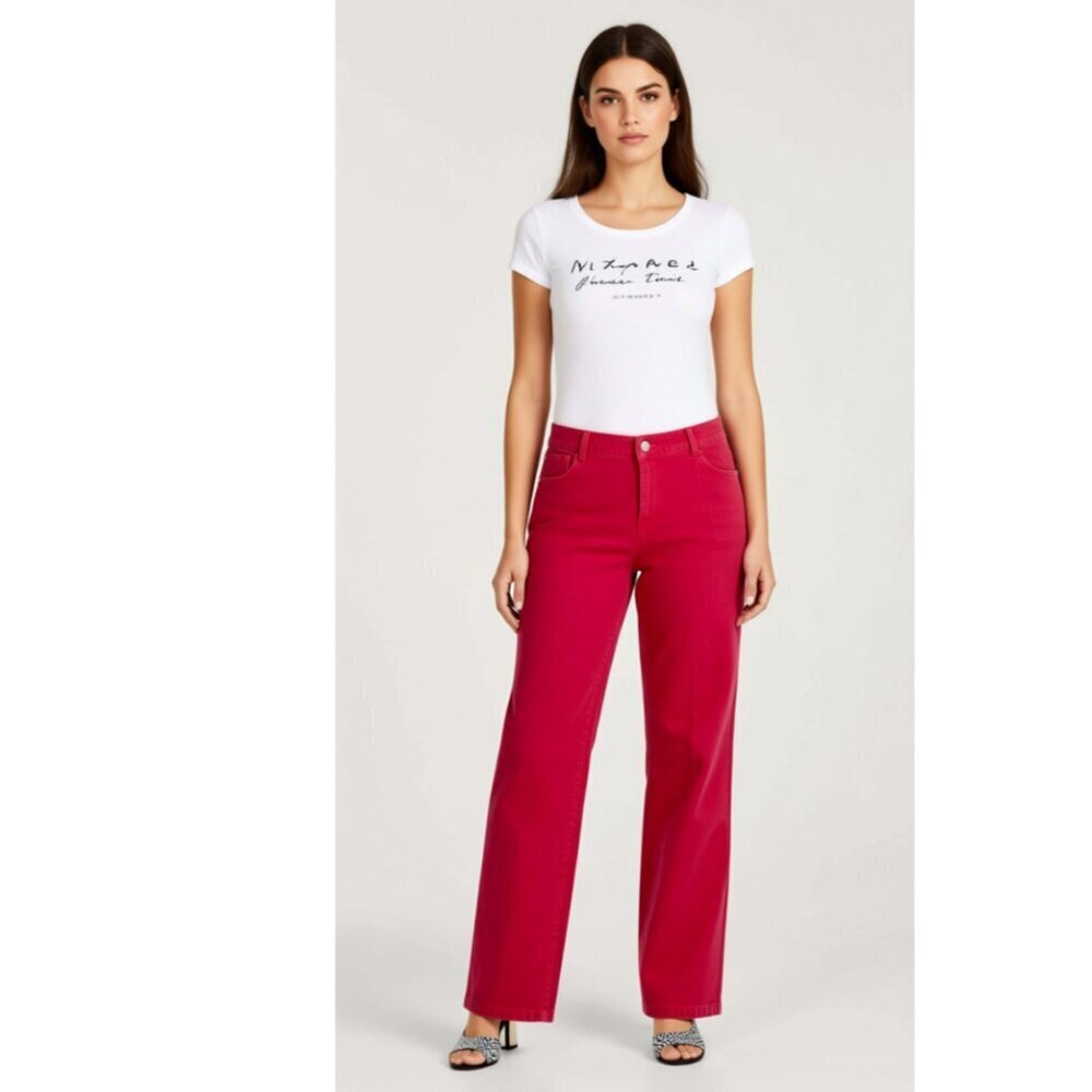 Jeans - Style & Co Size 12P Tummy Control Red